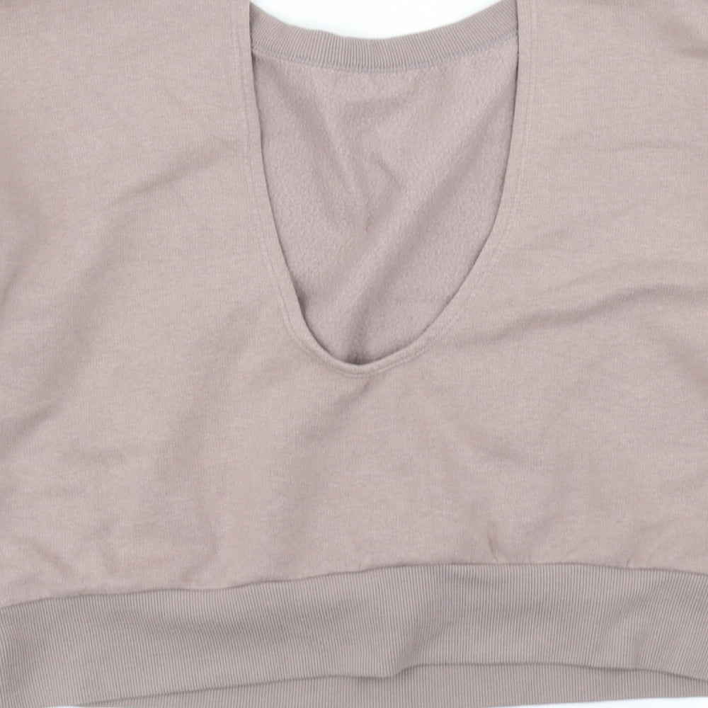 H&M Womens Brown   Pullover Sweatshirt Size S  - Cut out back