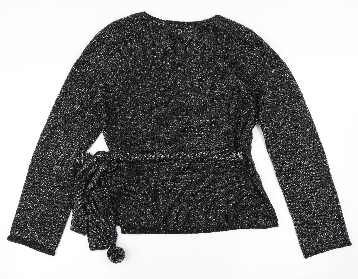 La Senza Womens Black  Knit Wrap Jumper Size L