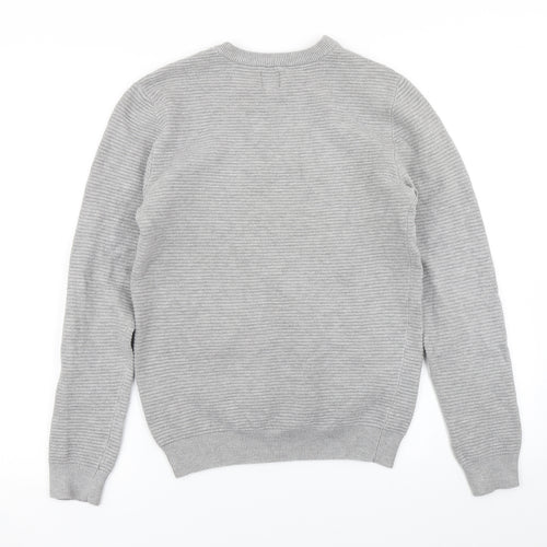 River Island Mens Grey  Knit Pullover Jumper Size XS