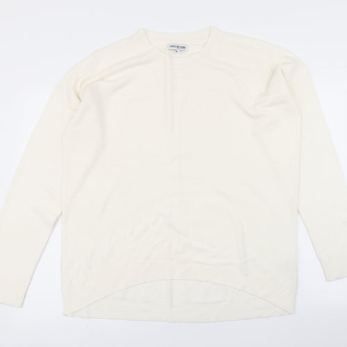 The Collection Womens Ivory  Knit Pullover Jumper Size 14