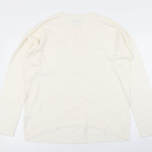 The Collection Womens Ivory  Knit Pullover Jumper Size 14