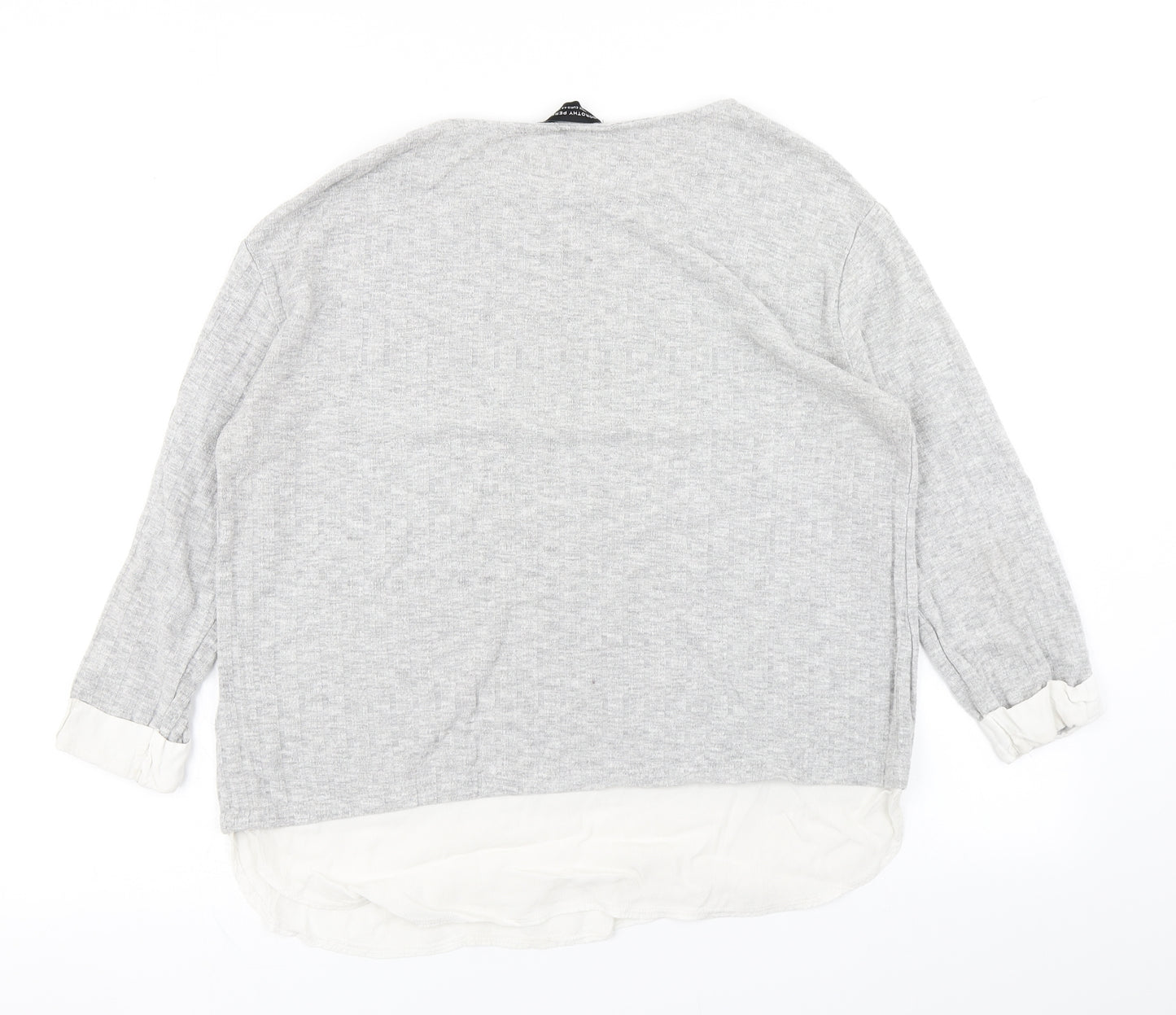 Dorothy Perkins Womens Grey   Basic T-Shirt Size 16