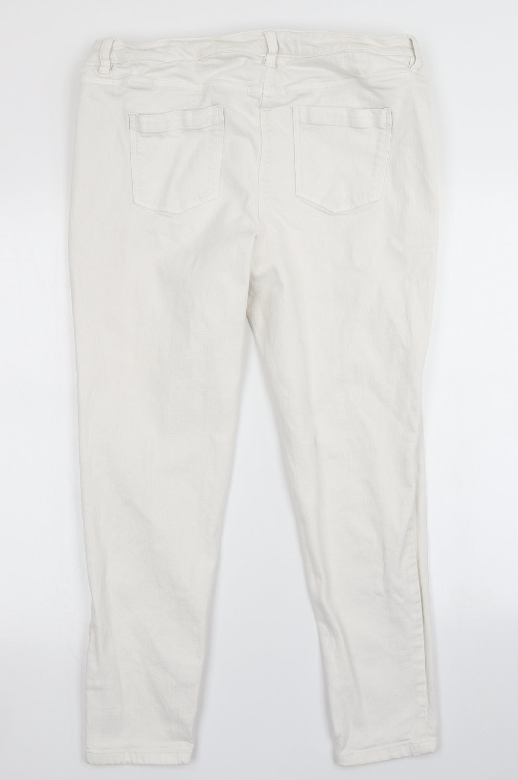 NEXT Womens White  Denim Skinny Jeans Size 18 L27 in