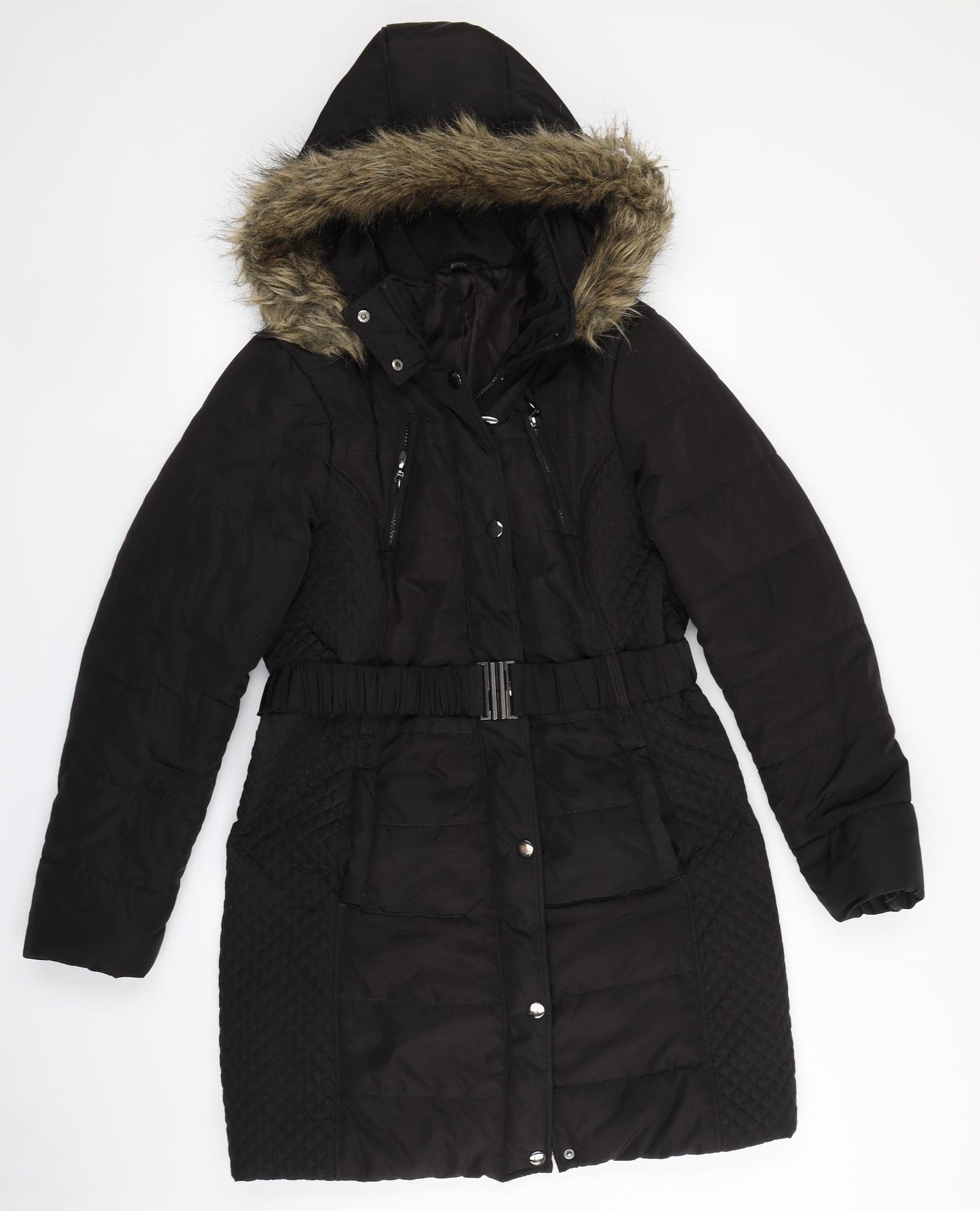 F&F Womens Brown   Parka Coat Size 14