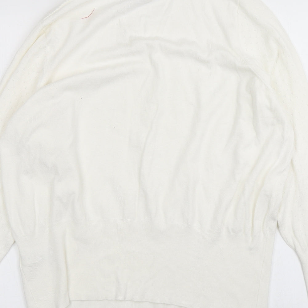 M&S Womens White  Knit Pullover Jumper Size 20