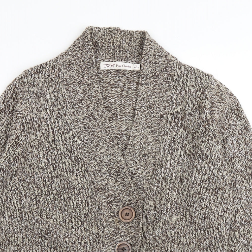 EWM Pure Classics Womens Brown  Knit Cardigan Jumper Size S