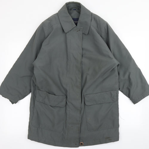 Telemac Womens Green   Overcoat Coat Size S