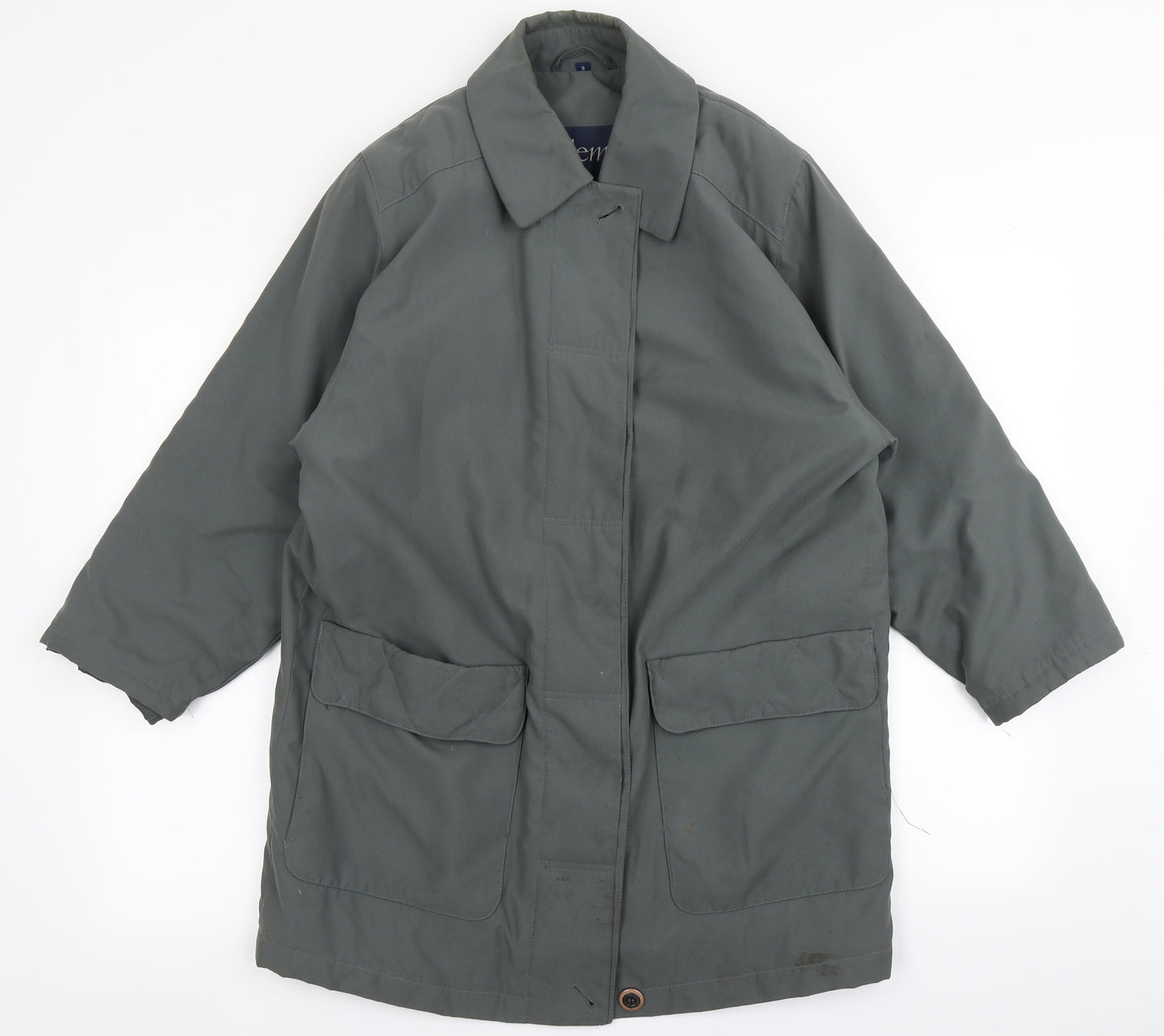 Telemac Womens Green   Overcoat Coat Size S