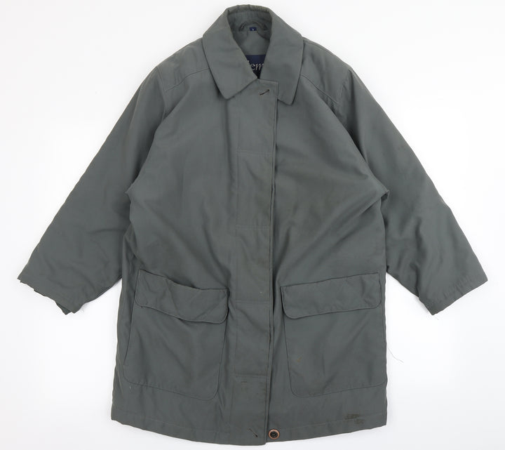 Telemac Womens Green   Overcoat Coat Size S