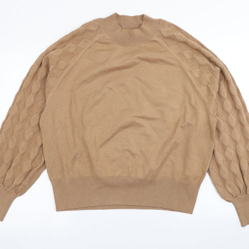Peacocks Womens Brown  Knit Pullover Jumper Size XL