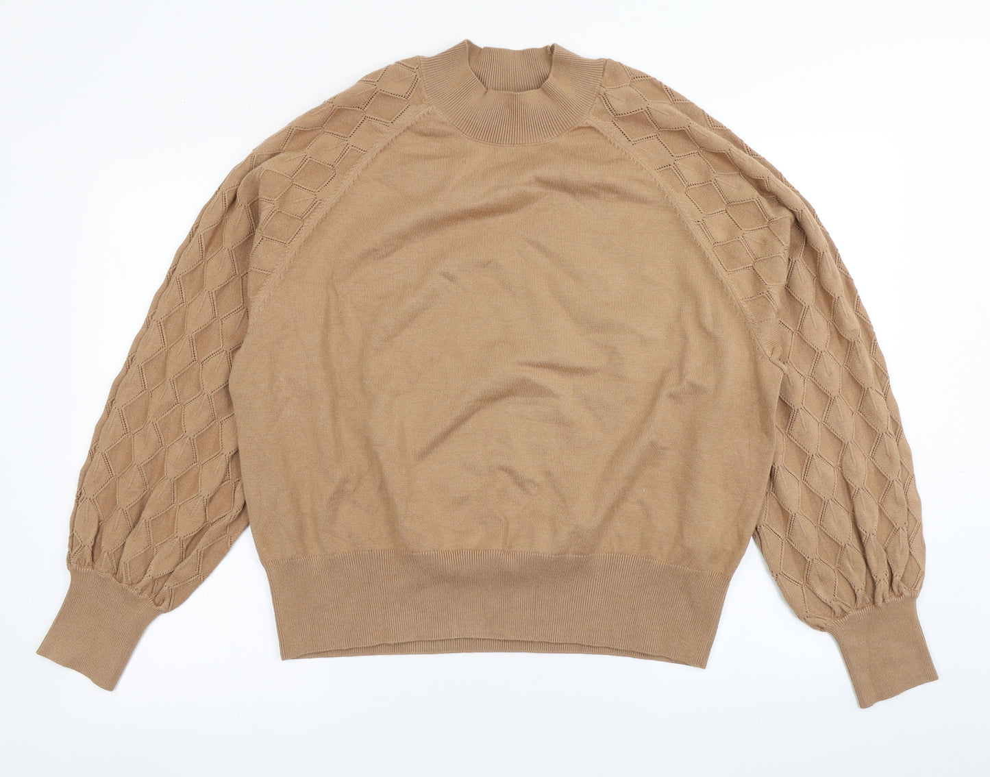 Peacocks Womens Brown  Knit Pullover Jumper Size XL