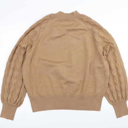 Peacocks Womens Brown  Knit Pullover Jumper Size XL