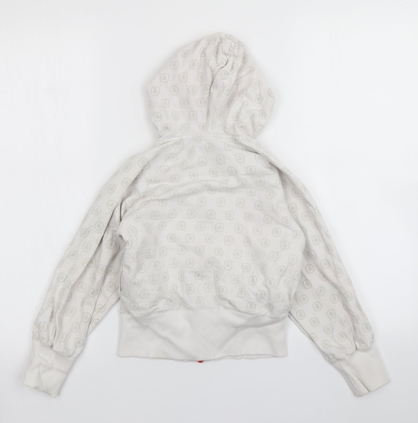 Nike Girls White Spotted  Full Zip Hoodie Size 7-8 Years