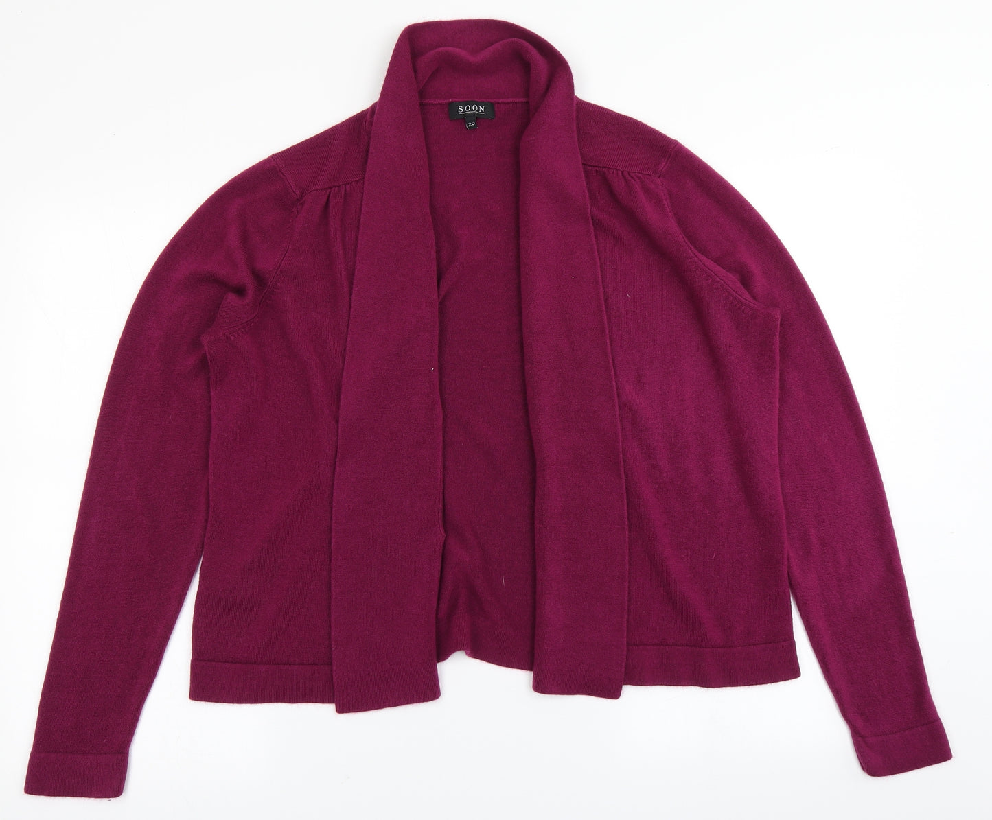 Soon Womens Purple  Knit Cardigan Jumper Size 20