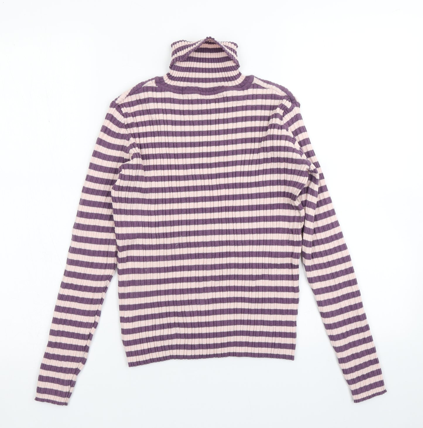 Nutmeg Girls Pink Striped Knit Pullover Jumper Size 12-13 Years