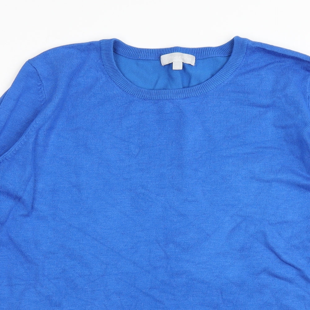 Red Herring Womens Blue Striped Knit Pullover Jumper Size 14  - Flare sleeve