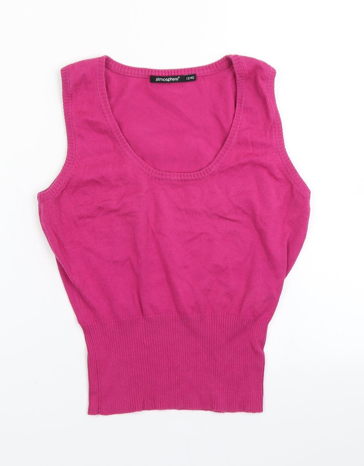 Atmosphere Womens Pink  Knit Vest Jumper Size 12