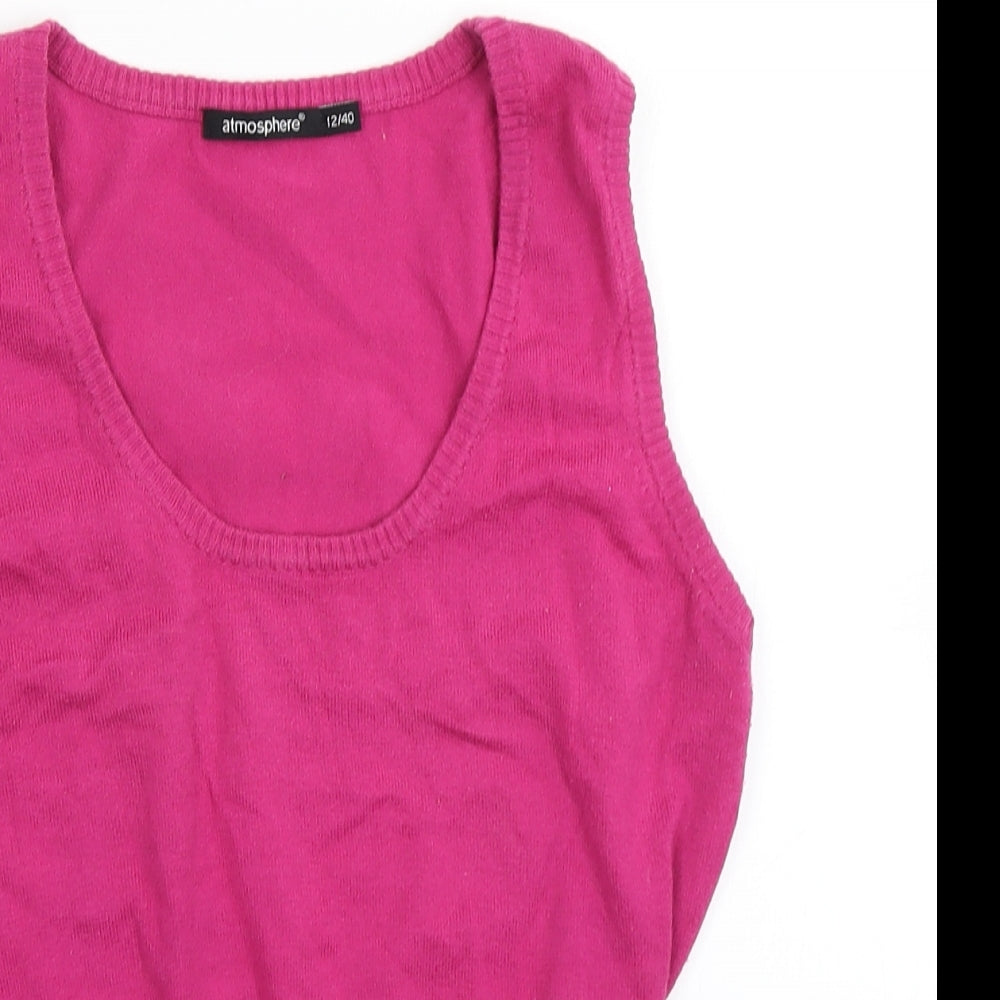 Atmosphere Womens Pink  Knit Vest Jumper Size 12