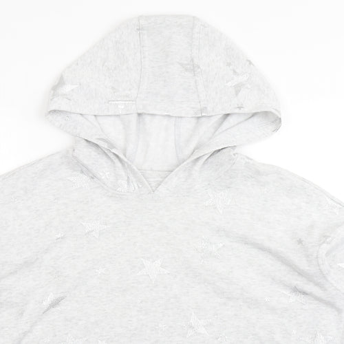 90 Degree Womens Grey   Pullover Hoodie Size L  - Cropped