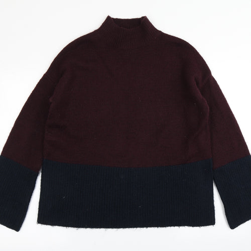 Papaya Womens Purple  Knit Pullover Jumper Size S