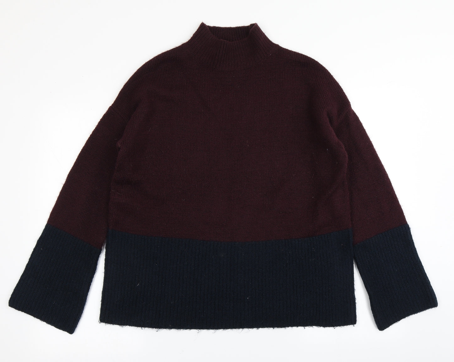 Papaya Womens Purple  Knit Pullover Jumper Size S