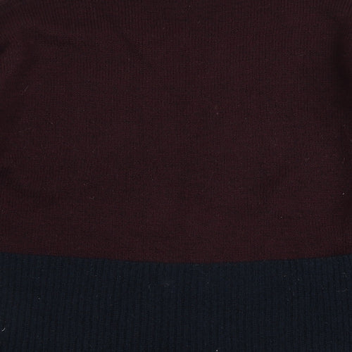 Papaya Womens Purple  Knit Pullover Jumper Size S
