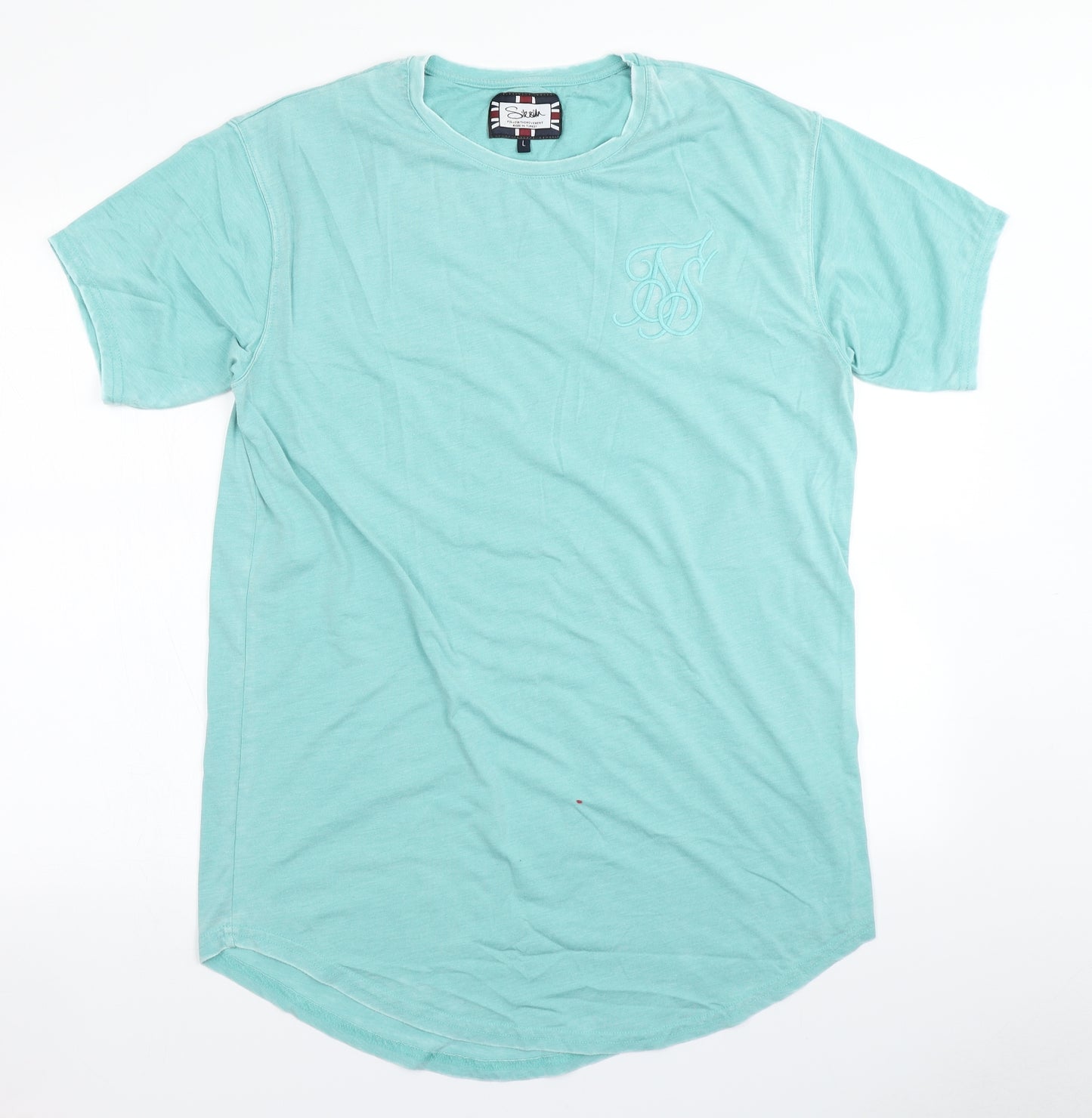 SikSilk Mens Blue    T-Shirt Size L