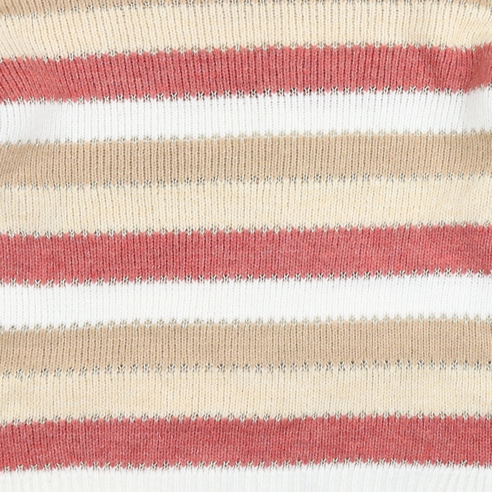Peacocks Womens Brown Striped Knit Pullover Jumper Size M