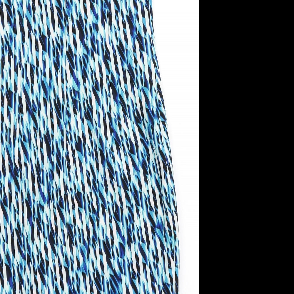 Per Una Womens Blue Geometric  Pencil Dress  Size 12