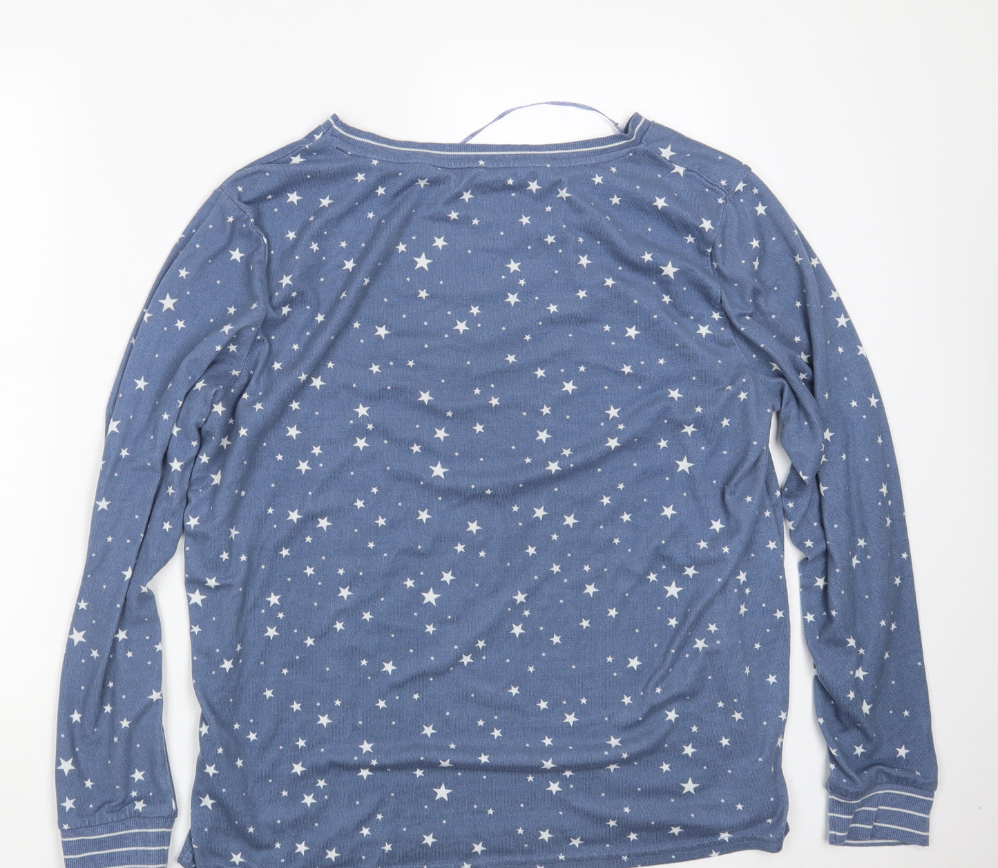 Primark Womens Blue Argyle/Diamond  Top Pyjama Top Size 18