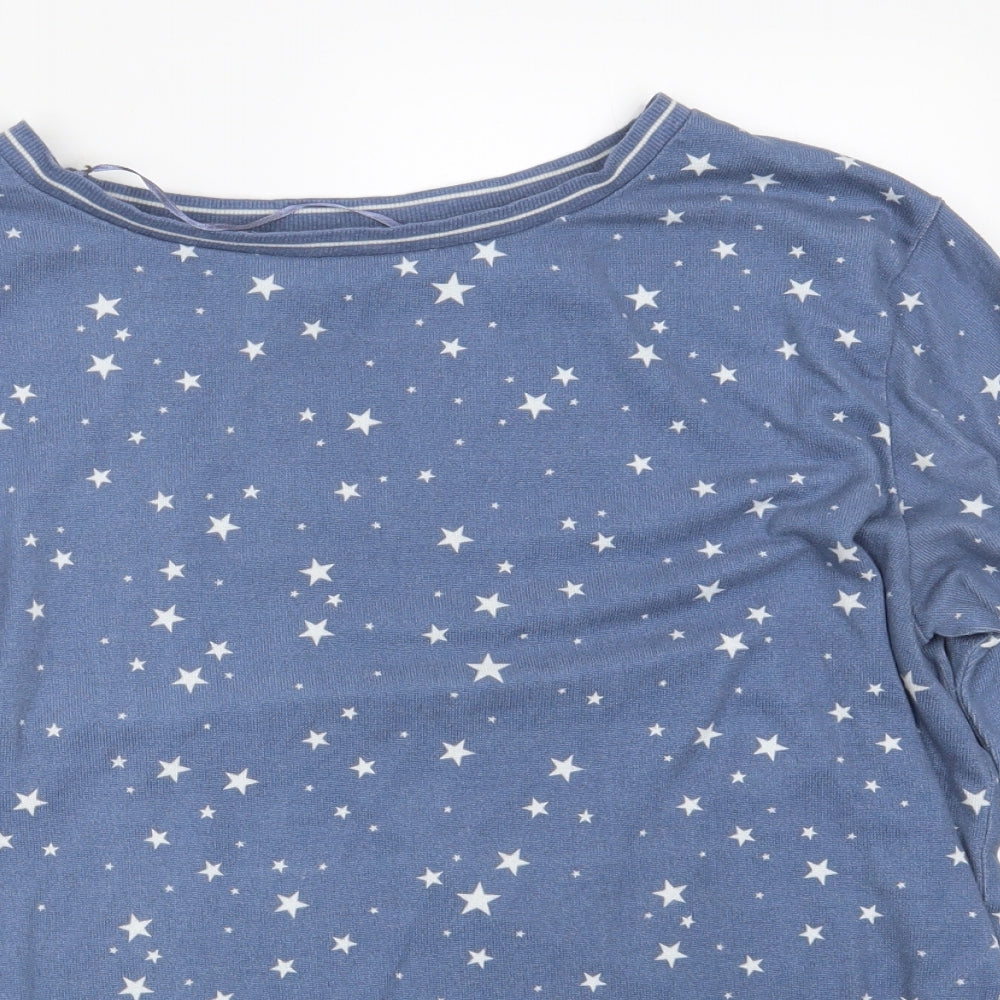 Primark Womens Blue Argyle/Diamond  Top Pyjama Top Size 18