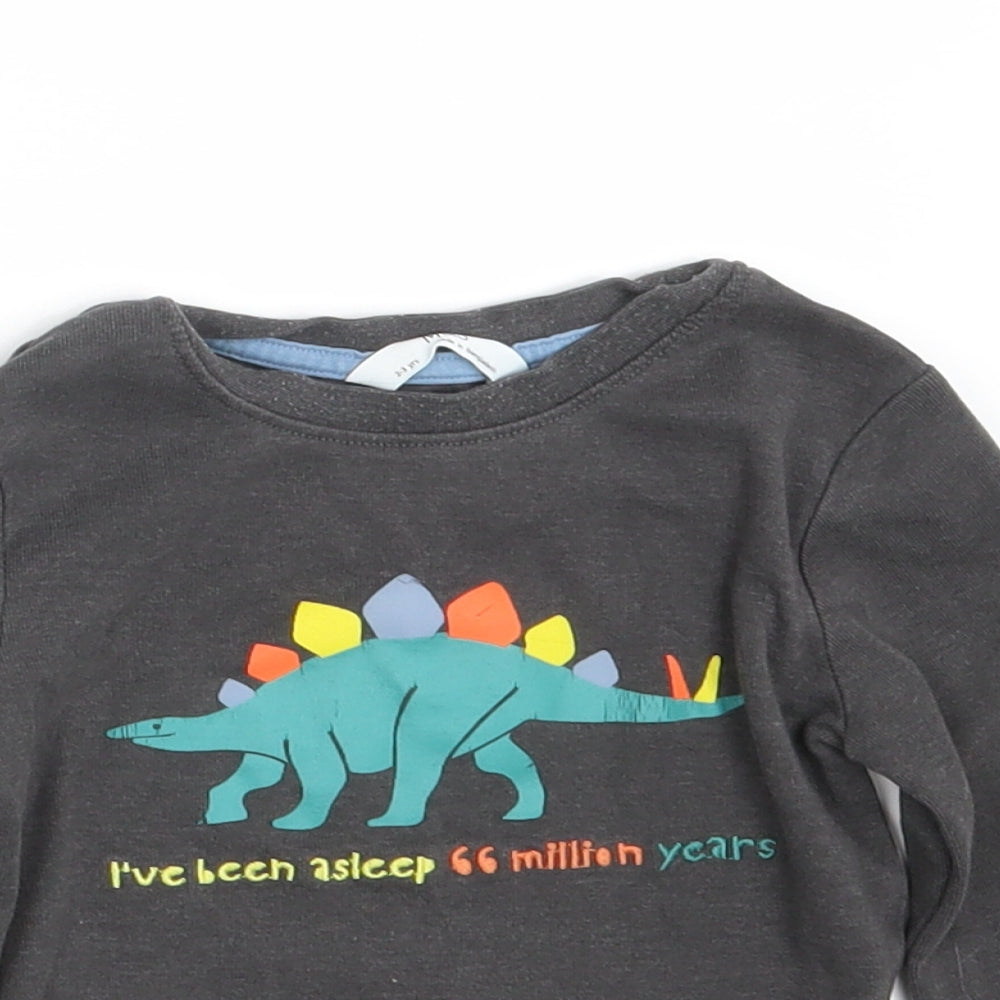 M&S Boys Black   Pullover Sweatshirt Size 2-3 Years