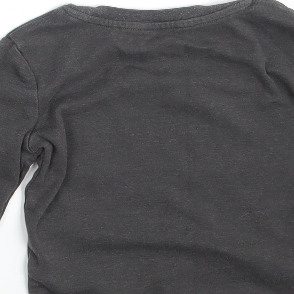 M&S Boys Black   Pullover Sweatshirt Size 2-3 Years
