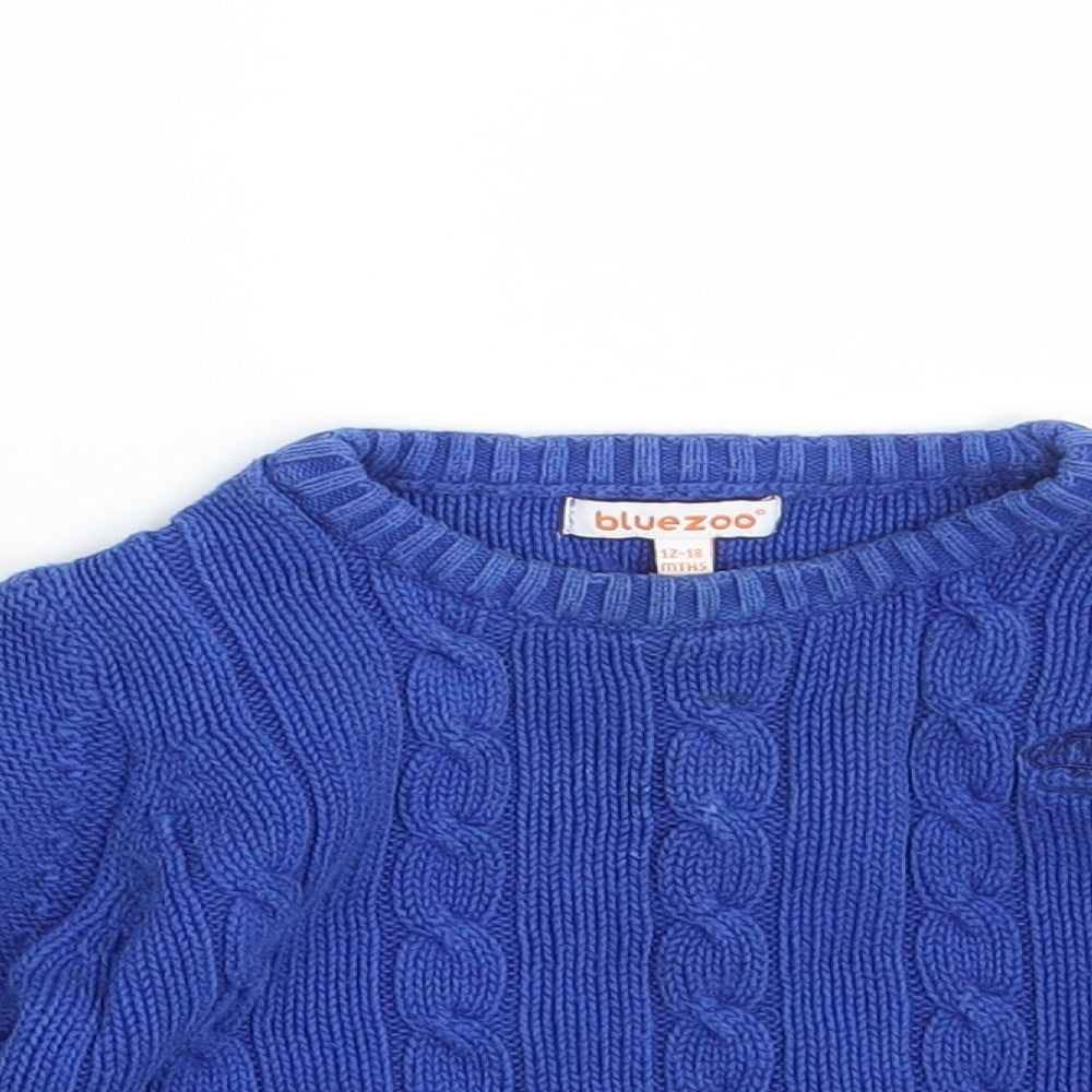 Blue Zoo Baby Blue  Knit Pullover Jumper Size 12-18 Months