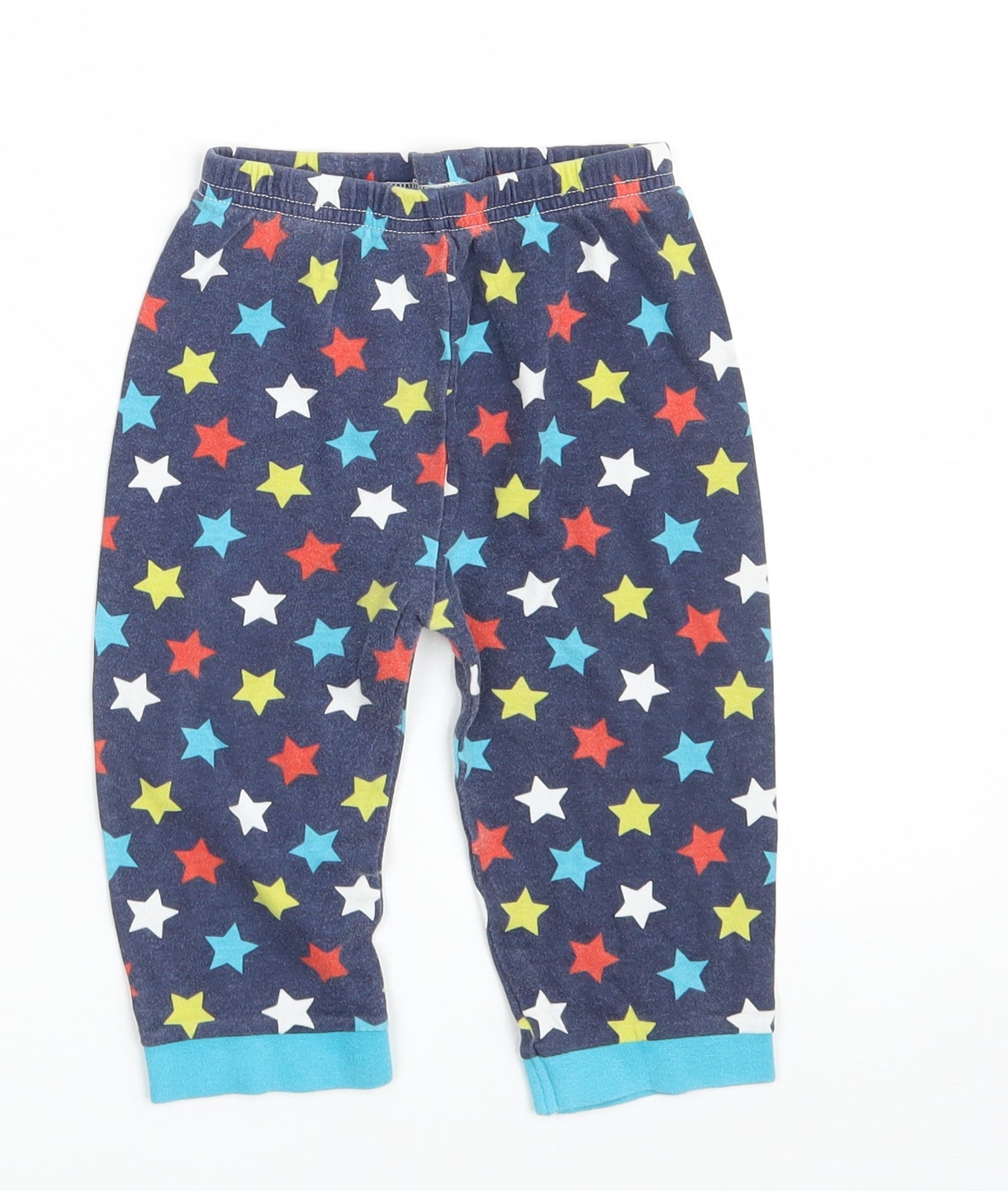 George Baby Blue Fair Isle  Jogger Leggings Size 12-18 Months  - Waist 16in; Inside  leg 9in