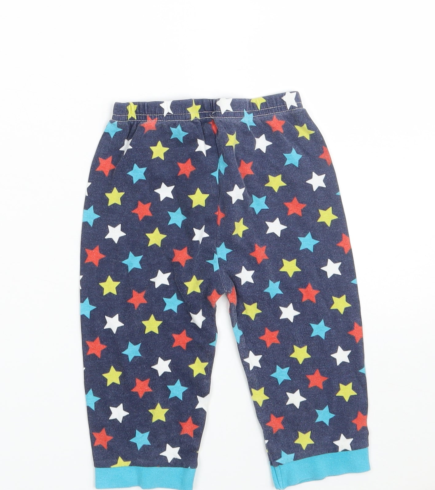 George Baby Blue Fair Isle  Jogger Leggings Size 12-18 Months  - Waist 16in; Inside  leg 9in