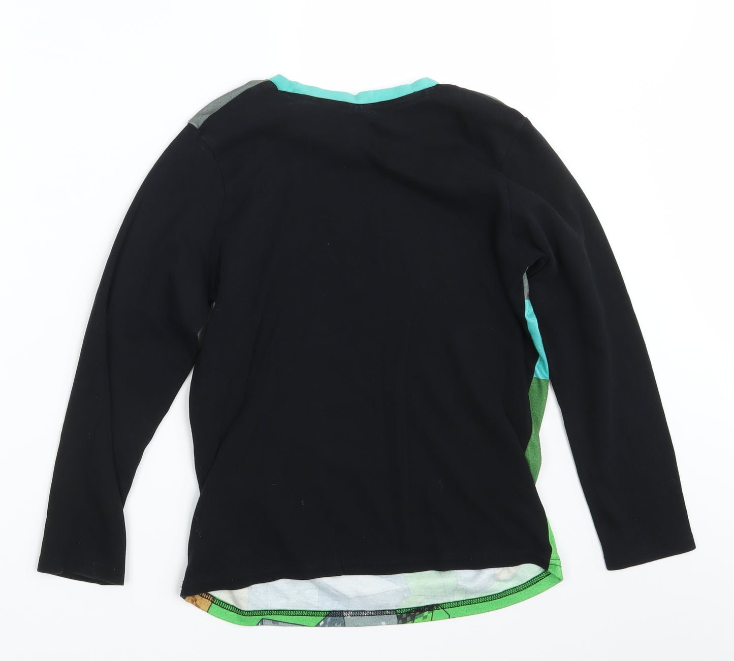 George Boys Black Geometric   Pyjama Top Size 13-14 Years