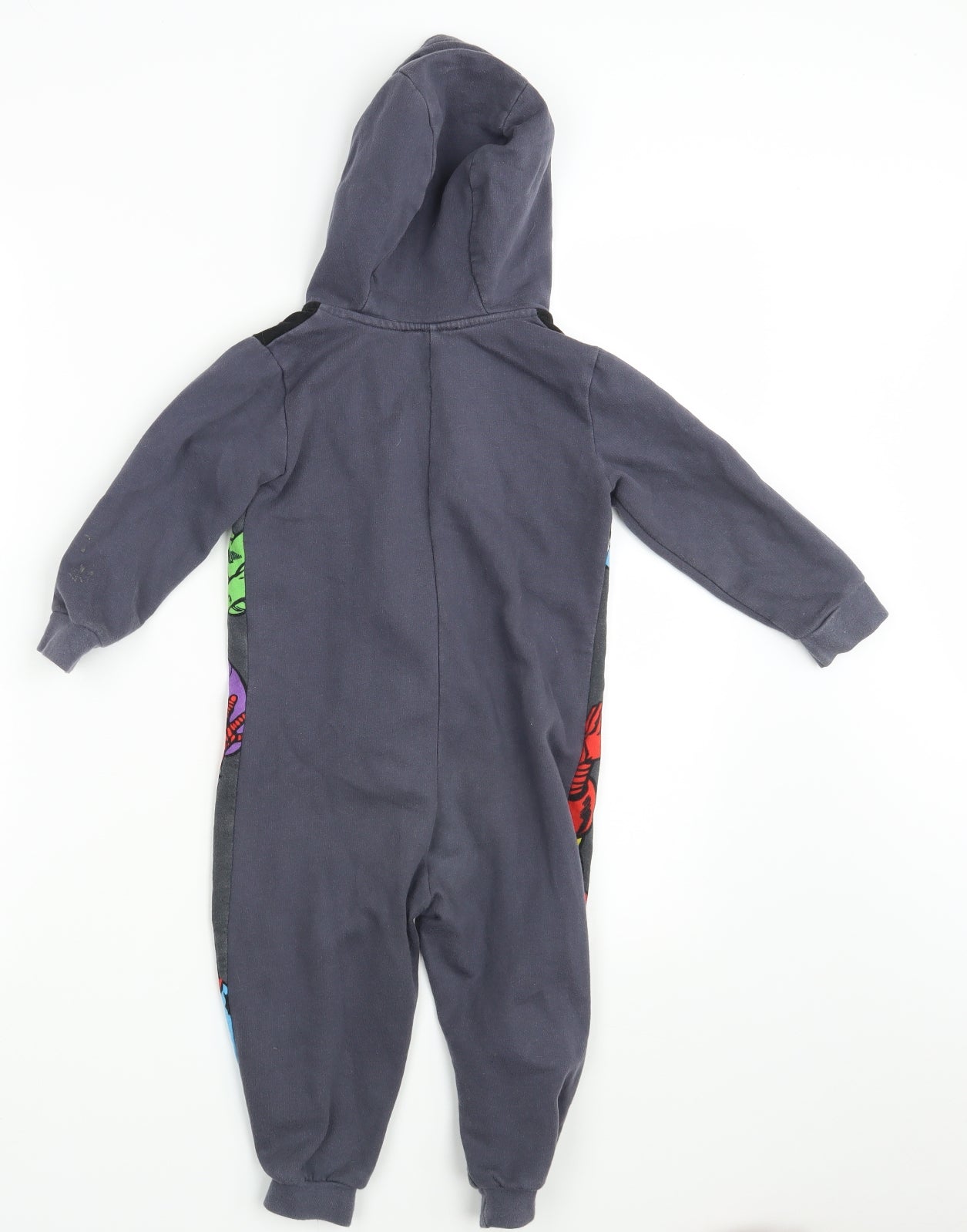 Marvel Comics Boys Grey Colourblock   One Piece Size 2-3 Years  - Inside Leg 11 Inches
