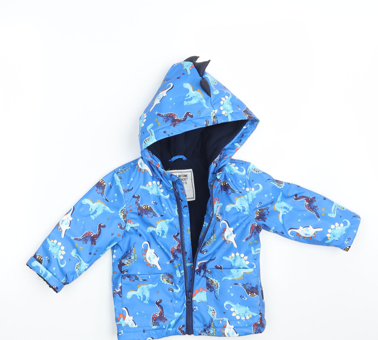 Matalan Boys Blue Animal Print  Jacket  Size 12-18 Months