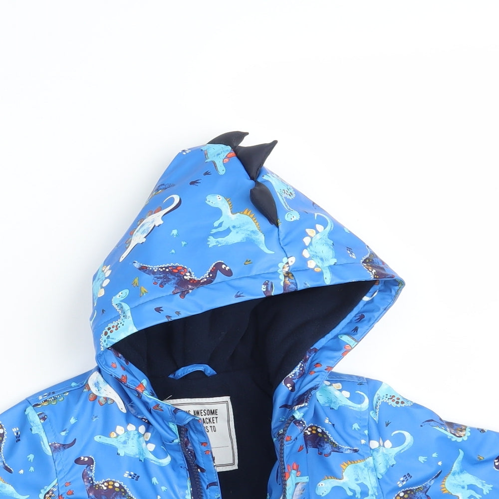 Matalan Boys Blue Animal Print  Jacket  Size 12-18 Months
