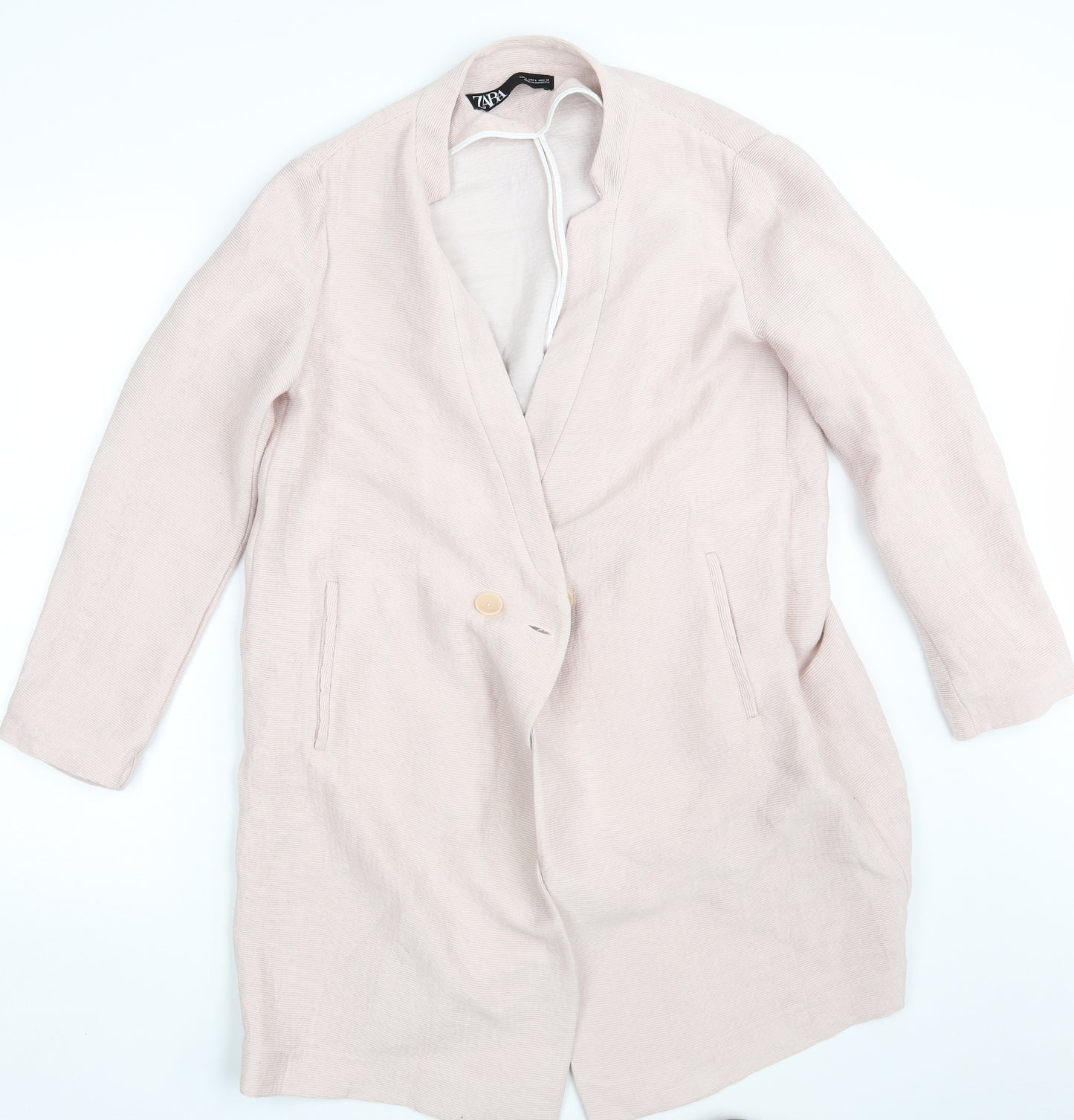 Zara Womens Pink   Overcoat Coat Size L