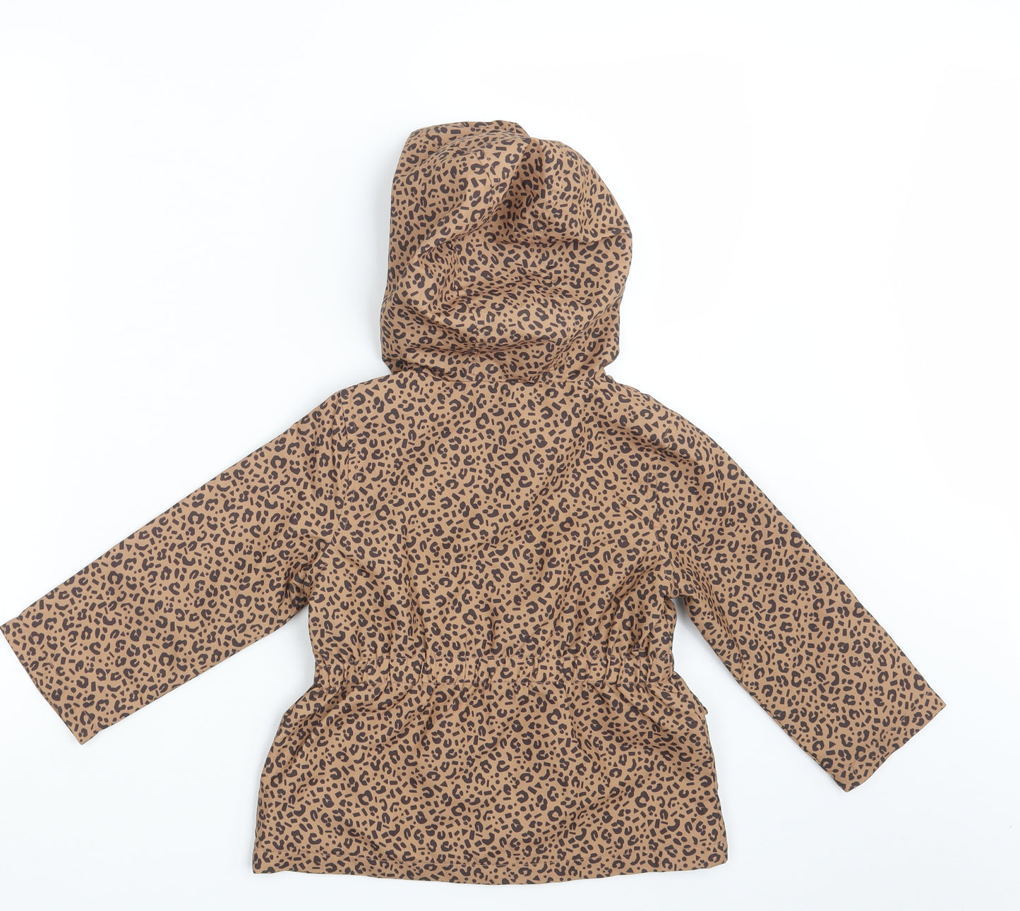 TU Girls Brown Animal Print  Jacket  Size 3-4 Years
