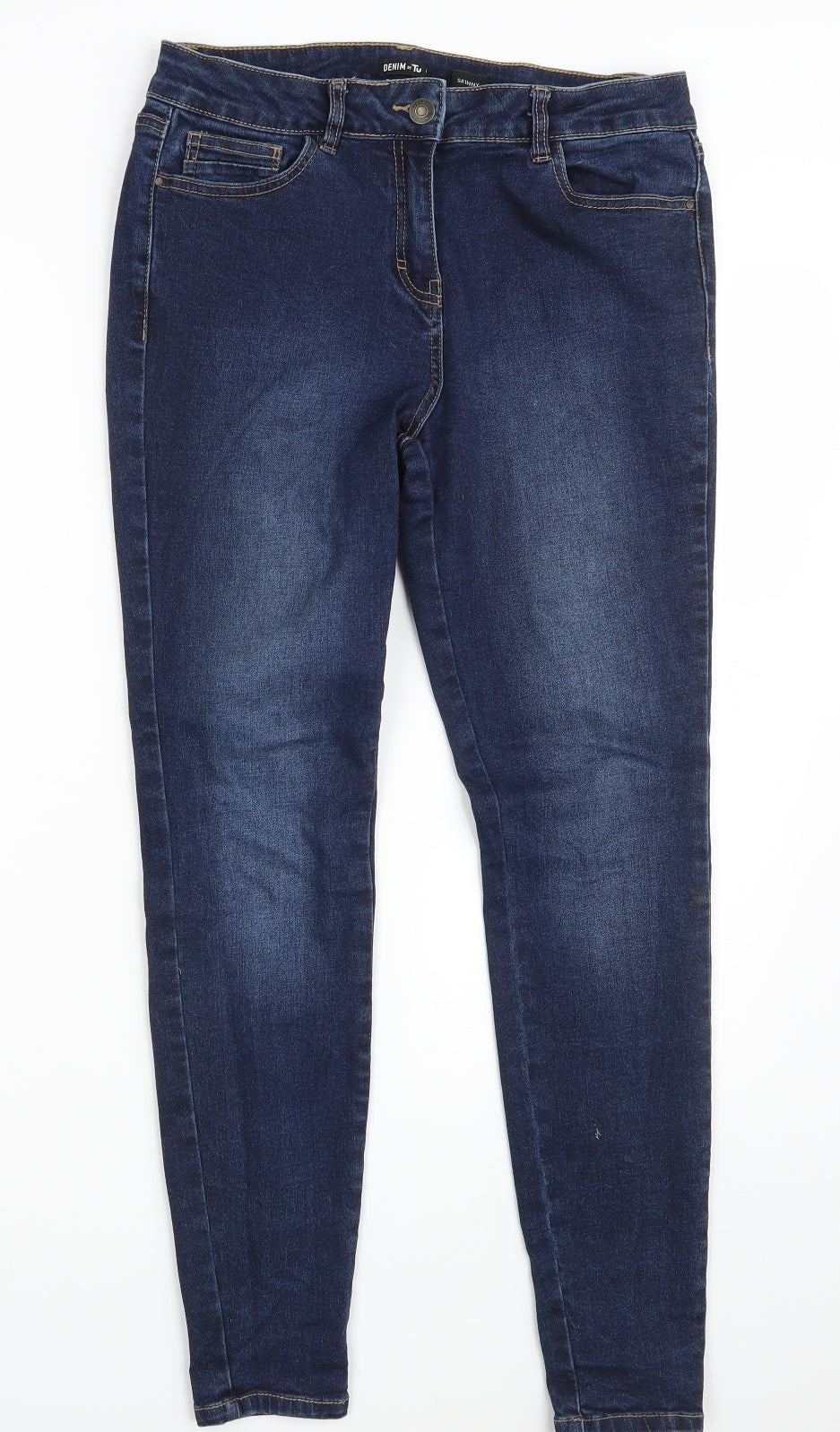 TU Womens Blue  Denim Skinny Jeans Size 12 L28 in