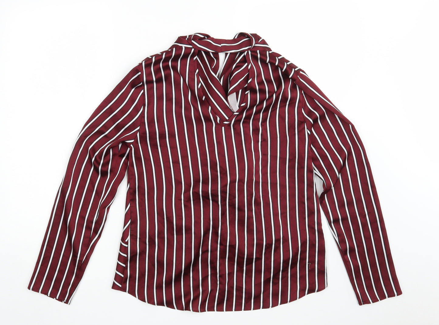 River Island Womens Red Striped  Basic Blouse Size 12
