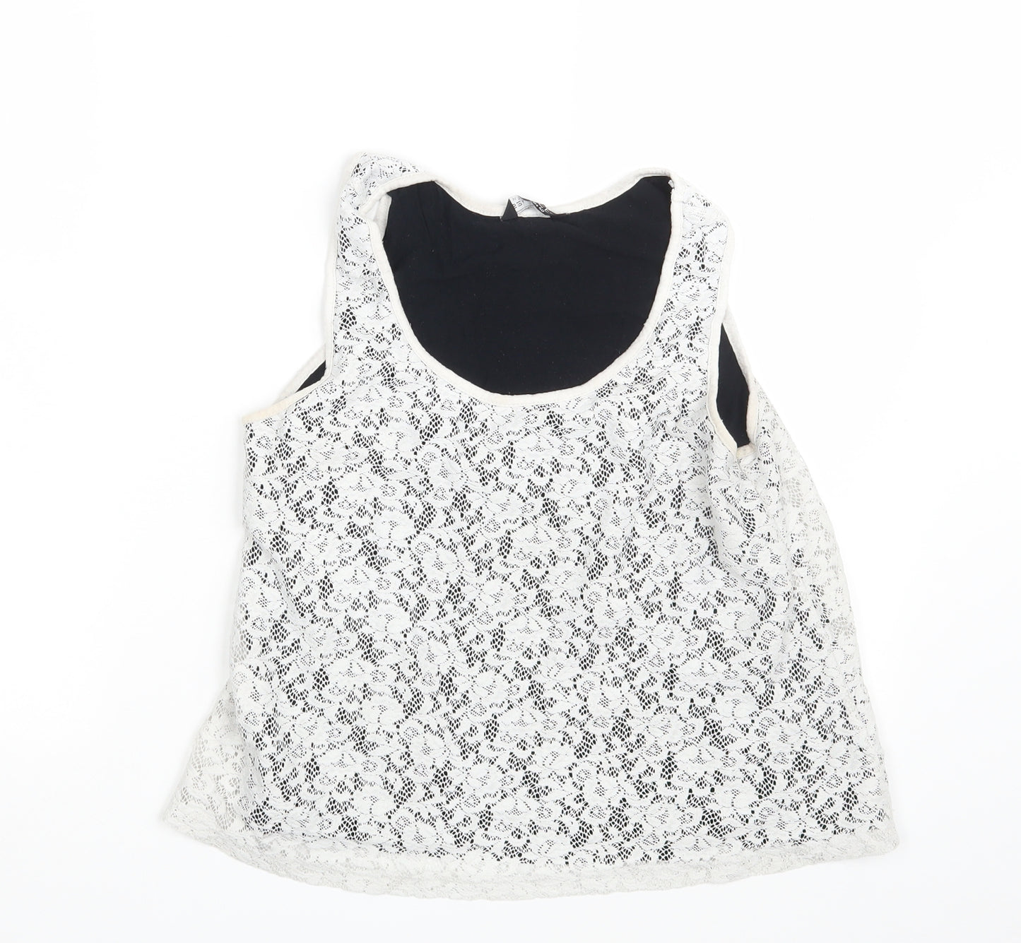 Select Womens White Fair Isle  Basic Tank Size 12