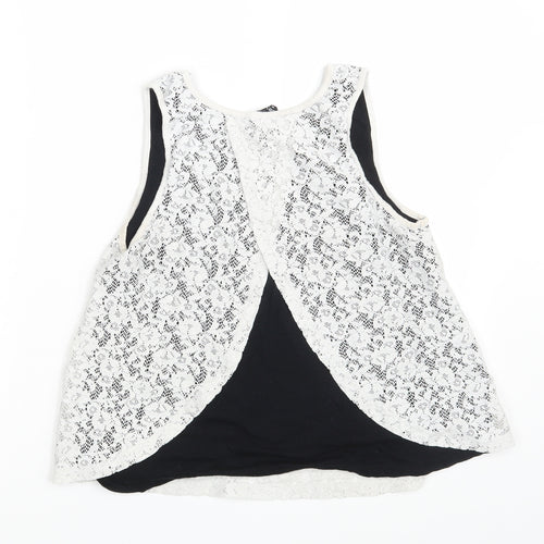 Select Womens White Fair Isle  Basic Tank Size 12