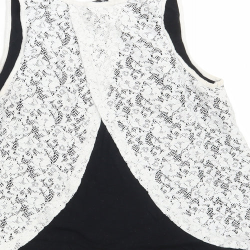 Select Womens White Fair Isle  Basic Tank Size 12