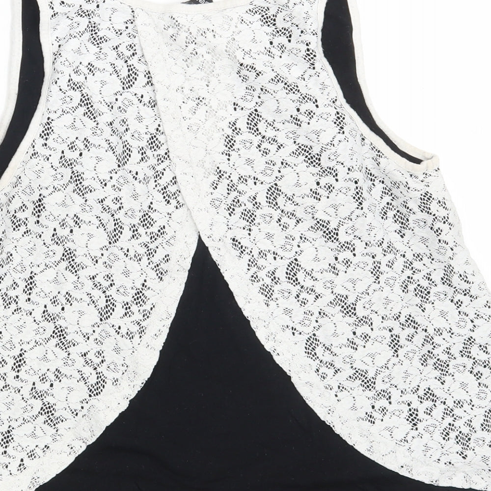 Select Womens White Fair Isle  Basic Tank Size 12