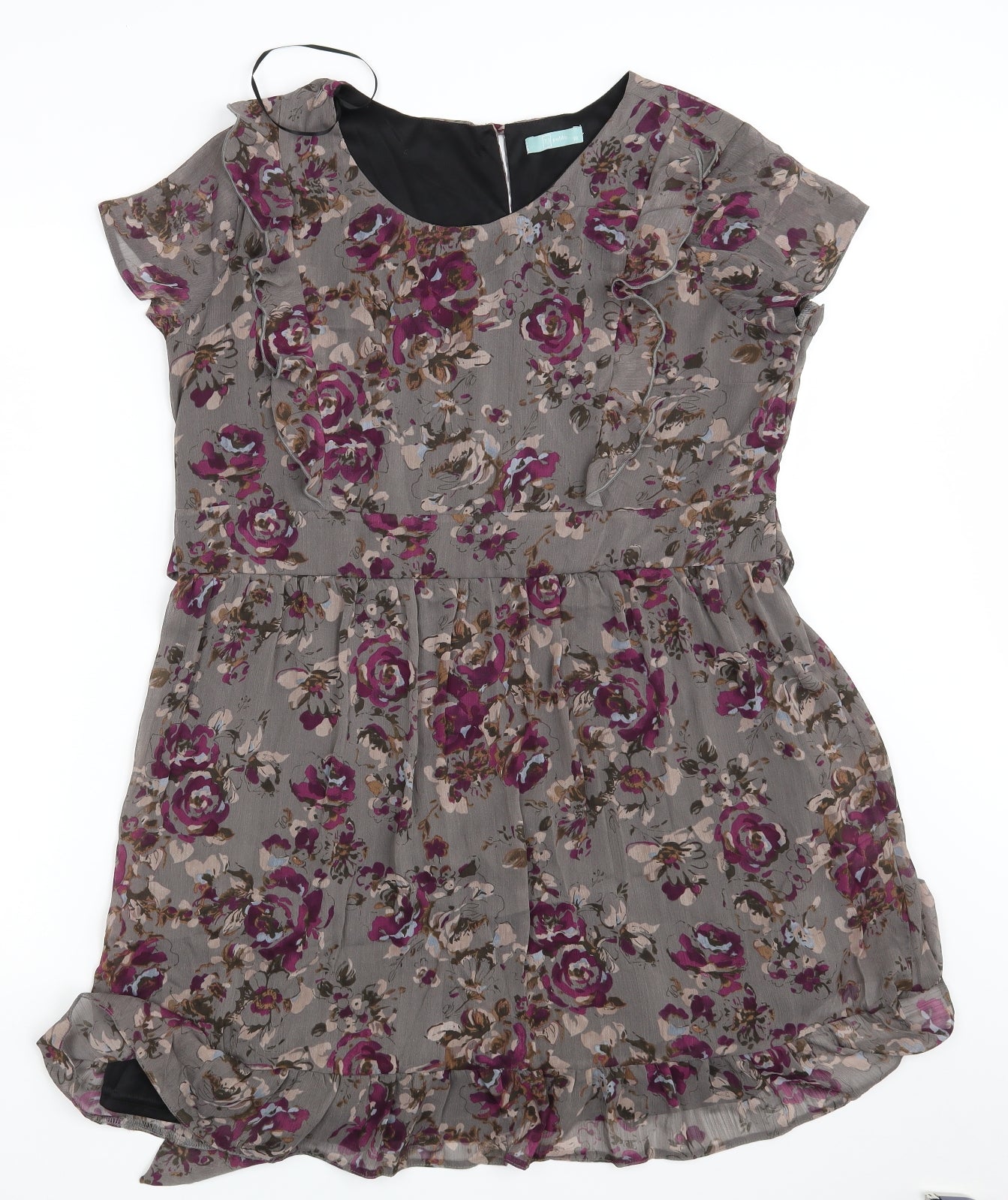TU Womens Purple Fair Isle  Fit & Flare  Size 18