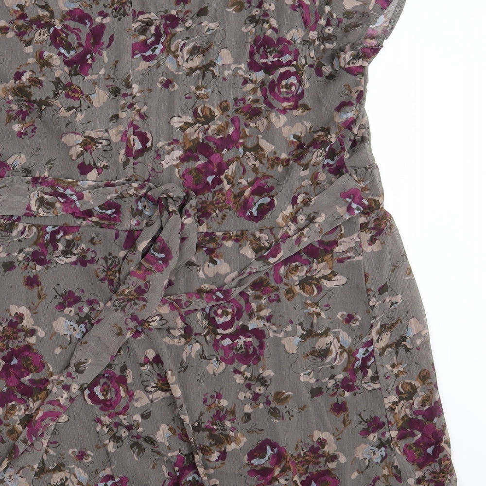 TU Womens Purple Fair Isle  Fit & Flare  Size 18